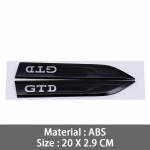 3D ABS GTI GTD Emblema Lipdukas Automobilio Durų &Scaron;oninis Sparno Ženklelis Lipdukas Auk&scaron;tos Kokybės Automobilių I&scaron;orės Aksesuarai GTD sidabras/juoda