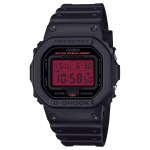G-SHOCK by Casio Laikrodis Juodas Vyri&scaron;ki Laikrodžiai DW5600BBR-1 Red Watch Dial black