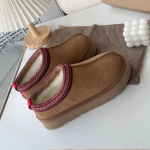 Tasman žiemos sniego batai moterims dizainerio prabangūs batai Tazz classic Ultra Mini platformos &scaron;lepetės moteri&scaron;ki auk&scaron;takulniai &scaron;ilti batai 35 beige