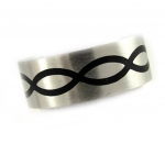 Bague Acier 'Thalassa' Noir Acier 58