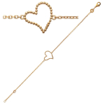 Les Tr&eacute;sors De Lily [I9101] - Bracelet Plaqu&eacute; or 'Love' dor&eacute; - 15x15 mm auksas
