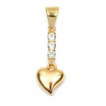Les Tr&eacute;sors De Lily [L4379] - Pendentif Plaqu&eacute; Or 'Love' blanc dor&eacute; - 15x7 mm