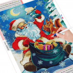 Deimantinė tapyba Kalėdų Senelio meno Kalnų kri&scaron;tolas I&scaron;pardavimas Deimantų Siuvinėjimas Animacinis filmas Mozaika Sniego Rankdarbiai Kalėdų puo&scaron;mena Full Round (20X30CM)