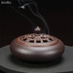 Retro keramikinis smilkalų degiklis Vintage ne&scaron;iojamas aromatinis smilkalas Buddhism smilkalų laikiklis namų dekoras