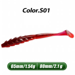 MEREDITH Crazy Shiner II mink&scaron;tas masalas 65 mm 80 mm žvejybos masalas Shad silikoniniai masalai T formos uodegos vobleriai Swimbait Dirbtinė leurre sriuba 65mm 20pcs