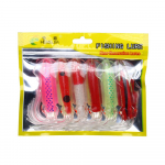 NAUJI 6Vnt. Mink&scaron;tas kalmarų masalas 12CM 15CM &Scaron;viečiantys kalmarų žirginiai žūklės masalai, skirti žvejybai jūroje, voblerio masalas 6pcs