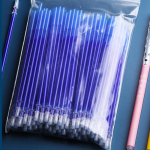 Nutrinamas gelio ra&scaron;iklis 0,5 mm i&scaron;trinamas ra&scaron;iklio užpildymo strypas, mėlynas juodas ra&scaron;alas, plaunama rankena, skirta mokyklos ra&scaron;tinės reikmenims biure ra&scaron;yti 50PCS