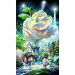 &bdquo;Fantasy Rose Castle&ldquo; 5D &bdquo;pasidaryk pats&ldquo; deimantinės tapybos rinkiniai Gėlė, apvali kvadratinė grąžtas deimantinis siuvinėjimas deimantų mozaikos menas Y579 Full Round 60x120CM