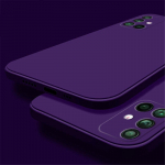A53 A73 A33 A23 dėklas Skin Feel mink&scaron;tas skysto silikono dėklas, skirtas Samsung Galaxy A53 A23 A33 A73 A13 A22 A32 A52 A72 A51 A71 M32 M33 M53 5G 4G galinis dangtelis Samsung Galaxy A72 tamsiai violetine spalva