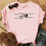 Trend Tee Top madingi mar&scaron;kinėliai 90-ųjų Sweet Cat Dog Pet Lovely Style Drabužiai Kasdieniai trumpomis rankovėmis Moteri&scaron;ki spausdinti Moteri&scaron;ki grafiniai mar&scaron;kinėliai S