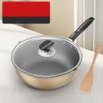 Wok neprideganti keptuvė Buitinė keptuvė indukcinė viryklė dujinė viryklė keptuvė Daugiafunkcis 26cm