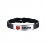 Medicinos įspėjimo ID apyrankė diabetikams ASTMA Star of Life Reguliuojama apyrankė vyrams Moterims skubios pirmosios pagalbos raudona įspėjamoji apyrankė DIABETIC