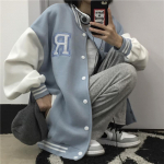 &bdquo;Harajuku&ldquo; didesnio dydžio megztiniai Megztiniai Rudens vilnos megztiniai su gobtuvu, moteri&scaron;ki &bdquo;Hip Hop Hoodie&ldquo; beisbolo uniforma