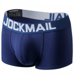 Boksinės kelnaitės JOCKMAIL prekės ženklo medvilnės žemu juosmeniu vientisos spalvos kvėpuojantis sportinis žakardo liemens vyri&scaron;kas apatinis trikotažas L