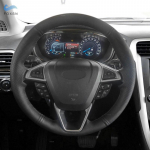 Rankinio pynimo vairo dangtis Ford Mondeo Fusion 2013 - EDGE 2015 2016 2017 2018 juodas perforuotas mikropluo&scaron;tas gray