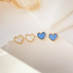 Sweet Love Auskarai Be skylučių ausų segtukai &Scaron;irdies segtukai Auskarai be auskarų Minimalistiniai auskarai Papuo&scaron;alai CE848 balta