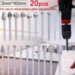 20 vnt volframo karbido rotacinio ta&scaron;ko &scaron;lifavimo &scaron;lifuoklio kotų rinkinys 3 * 40 mm One size