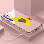 Prabangus padengtas TPU telefono dėklas su dirželiu, skirtas Samsung Galaxy A04 05s A13 A14 A24 A54 A34 Note20 S23 Ultra dėklai A13 Moldovos vėliavos dangtelis Samsung Galaxy A01