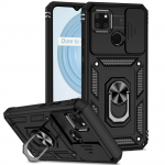 Stumdomas objektyvo dangtelis, skirtas Oppo Realme C21Y C21 Y Apsauginis smūgiams atsparus &scaron;arvų dėklas, skirtas Realme C25Y C25 Y magnetinio automobilio žiedo laikiklio stovo dėklams Realme C21Y