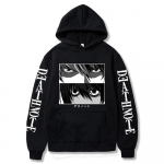 Nauji Anime Death Note Hoodies Kira L Lawliet Eyes Printed Unisex Moterims Hoodie Hooded Megztiniai Megztiniai Harajuku Unisex Drabužiai 2XL