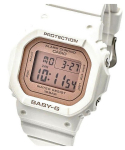 Casio Baby-G skaitmeninis balto dervos dirželio kvarcinis BGD-565SC-4 100M moteri&scaron;kas laikrodis smėlis