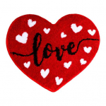 Valentino dienos vonios kilimėlis Neslystantis &scaron;irdies formos vonios kilimėlis Mink&scaron;tas plaunamas meilės formos du&scaron;o kilimėlis Vonios kambario apdaila 40cm B