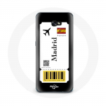 Coque pour samsung galaxy A5 2016 Billet d'avion Madrid Espagne
