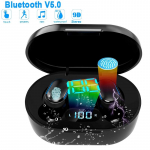 TWS belaidės &bdquo;Bluetooth 5.0&ldquo; ausinės &bdquo;HIfi Stereo Sport&ldquo; vandeniui atsparios ausinės triuk&scaron;mą slopinančios ausinės su įkrovimo dėžute juoda
