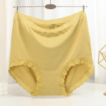 Besiūlės kelnaitės auk&scaron;tu juosmeniu Moteri&scaron;kos kelnaitės iki 100 kg didelio dydžio apatinės vienspalvės vaikinų &scaron;ortai onesize geltona
