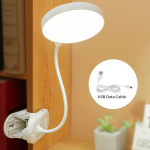 Prisegama LED stalinė lempa USB įkraunama knygų skaitymo lemputė Naktinė lempa miegamajame Pritemdoma akių apsaugos stalinė lempa Rechargeable Battery&3600 mAh