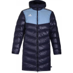 Adidas vientisos spalvos su užtrauktuku ir gobtuvu pūkinė striukė su prekės ženklo logotipas Spausdinti Vyri&scaron;ki vir&scaron;utiniai drabužiai Legend-Ink-Blue CW7426 XXL