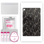 apgo Protective Skin Sticker for the back compatible with Samsung Galaxy Tab S6 Lite, Wrap Film, Foil, Vinyl - Pattern Carbon Black Pixel