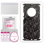apgo Protective Skin Sticker for the back+sides compatible with Huawei Mate 40 Pro, Full Wrap Film, Foil, Vinyl - Pattern Carbon Black Pixel