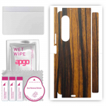 apgo Apsauginis odos lipdukas nugarai ir &scaron;onams, suderinamas su &bdquo;Samsung Galaxy Z Fold 3&ldquo;, &bdquo;Full Wrap&ldquo; plėvele, folija, vinilu &ndash; &bdquo;Tigerwood&ldquo; ra&scaron;tas