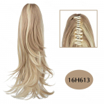 MISSQUEEN Sintetinis banguotas perukas su arklio uodega Prailginamas perukas su uodega, skirtas moterims vakarėliams 35cm