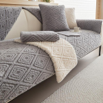 Deimantinis pliu&scaron;inis sofos pagalvėlė Nordic Mat storas pliu&scaron;inis sofos užvalkalas svetainei Neslystantis sofos rank&scaron;luostis atlo&scaron;o antklodė namų dekoravimui 45x45cm pillowcase tamsiai pilka spalva