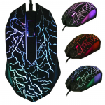 USB laidinė pelė žaidimų pelė 2400 DPI LED ap&scaron;vietimas profesionalioms žaidimų pelėms Ergonomi&scaron;ka kompiuterio pelė, skirta asmeniniam ne&scaron;iojamam kompiuteriui Macbook 3 Buttons juoda