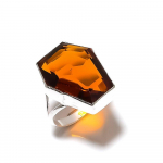 Natural Citrine Gemstone Handmade 925 Sterling Silver Gift Ring Size 10 k0m00