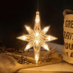 Kalėdų eglutės užuolaidų langas, kabantis fėja Polaris žibintų stygos Kalėdų interjero dekoravimas 27*23cm