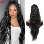 Reguliuojama rai&scaron;teliu priauginami plaukai suri&scaron;ti į uodegą &ndash; ilgas garbanotas sintetinis plaukas moterims &ndash; kasdieniniam naudojimui &ndash; tinka visų tipų plaukams 18inch