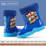 Vaiki&scaron;ki neslystantys guminiai lietaus batai &ndash; kini&scaron;ko Supermeno dizaino, &scaron;ilti vandeniui atsparūs batai moksleiviams 32 (fits size 29) - 19cm