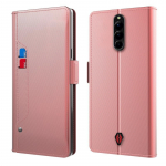 Magnetinis odinis piniginės telefono dėklas ZTE Axon 60 Lite 40 Pro veidrodinis knygos tipo stovas atlenkiamas kortelių lizdas atrama dangtelis Axon 40 30 Ultra 60 Lite Fundas Axon 60 Lite juoda