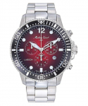Mathey-Tissot Lagoon Chronograph Nerūdijančio Plieno Raudonas Ciferblatas Kvarcinis H123CHAR 100M Vyri&scaron;kas Laikrodis raudona