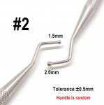 Dantų kompozicinis plombavimo įrankis Instrumentinis užpildas Mentele Amalgama Plastikinė plombavimo mentelė Dvigubi nerūdijančio plieno galai 1 piece NO.2 normal