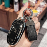Raktų pakabuko dėklas su raktų pakabuku Automobilio raktų pakabukas Tesla Model S Model 3 Model Y Model X Nuotolinio i&scaron;maniojo rakto apsauga Model 3 Y juoda