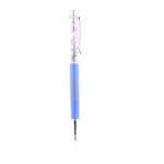 Pierres et Min&eacute;raux. Stylo min&eacute;raux Am&eacute;thyste du Br&eacute;sil. Couleur Bleu.