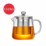HMLOVE Kar&scaron;čiui atspaus stiklinis arbatinukas su nerūdijančio plieno arbatos sieteliu-infuzoriumi, gėlių virdulys, Kung Fu arbatos rinkinys, Puer Oolong arbatinukas