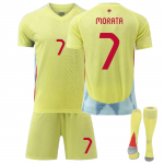 2425Spain Away Futbolo megztiniai &scaron;ortai ir kojinės Naujo sezono &scaron;ortai ir kojinės suaugusiems ir vaikams dydžio rinkinys 20