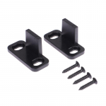 2 vnt. stumdomų klojinių durų grindų kreiptuvai, reguliuojami prilaikantys ratukai stumdomų durų apačiai, baldų apkaustai, įrankiai