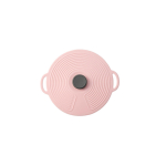 Universalus silikoninis &scaron;viežumo palaikymo dangtelis, apsaugantis nuo perpildymo, sandarus puodo dangtelis, daugkartinio naudojimo keptuvės dangtis, apsaugantis nuo ta&scaron;kymosi, virtuvės indų priedai 15.3cm rožinė